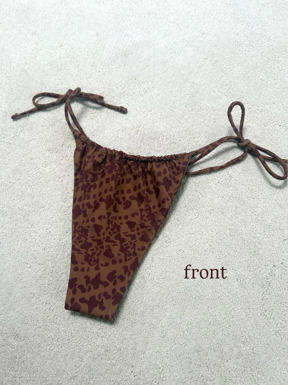 Made in Hawaii Brown Animal-Print Tie-Side Bikini Bottom